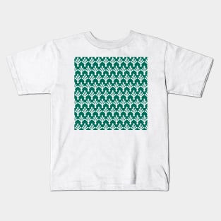 Green diamond shaped motif pattern Kids T-Shirt